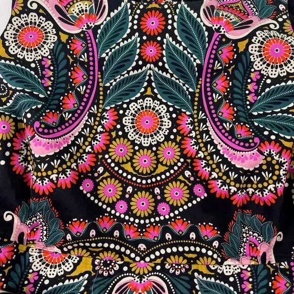 Boden Maxi Dress Open Back Cutout Paisley Floral Black Plus 20 22 NWT Pockets - Picture 13 of 16